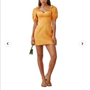 Reformation Spring Bow Sleeve Dress